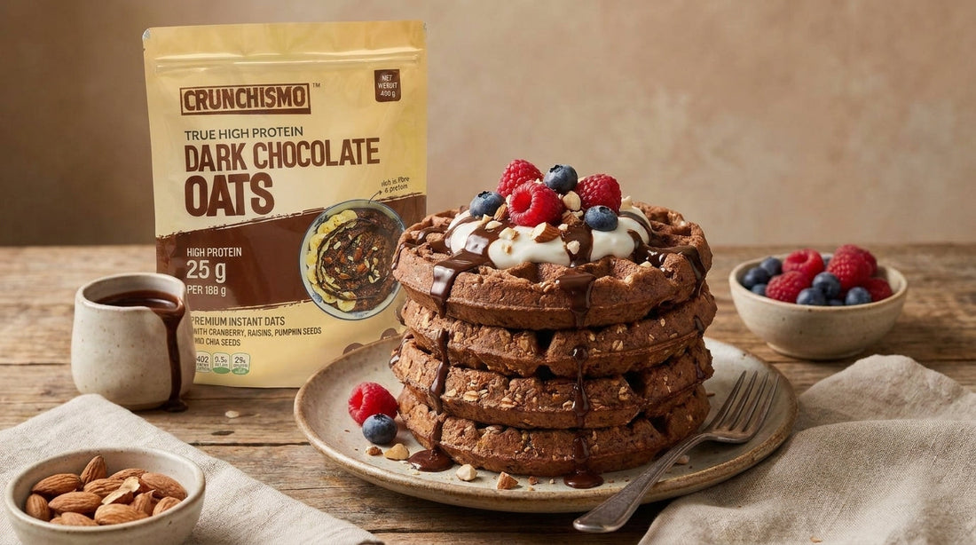 Nutty Chocolate Oat Waffles