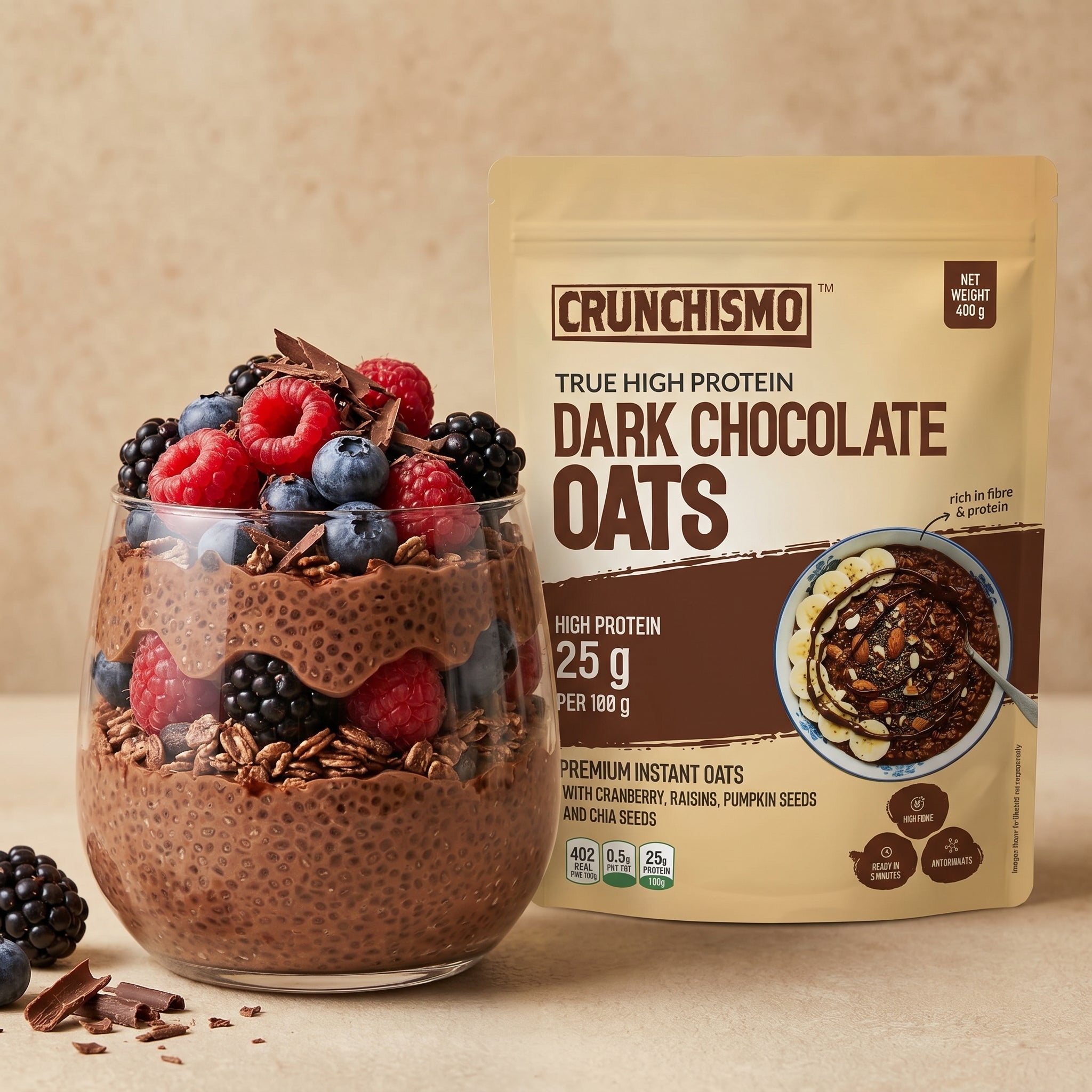 Chocolate Berry Chia Pudding