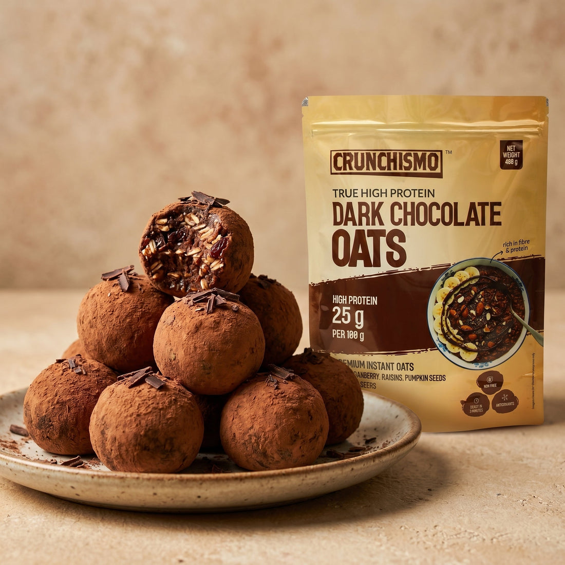 Chocolate Oats Energy Truffles