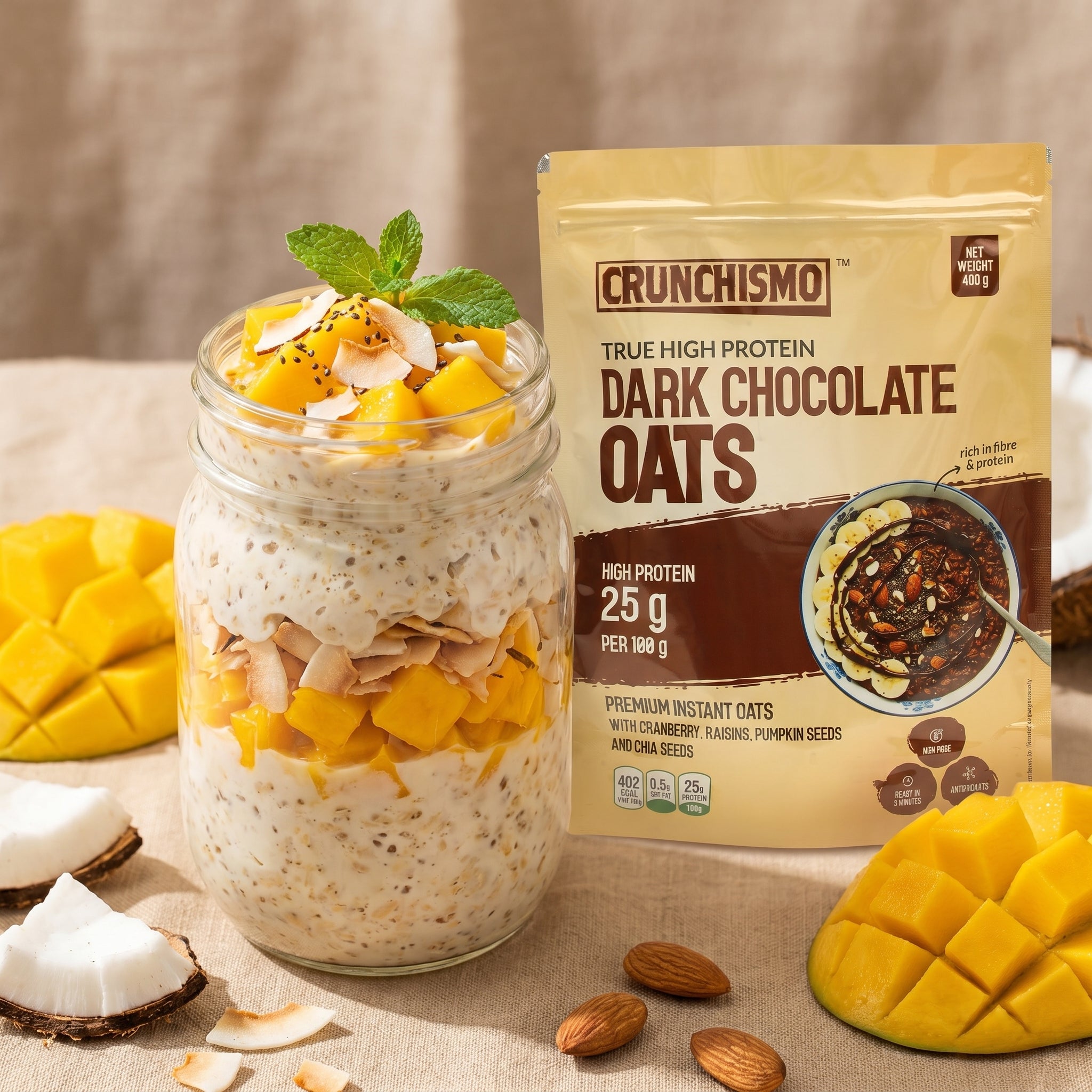 Mango Coconut Overnight Oats