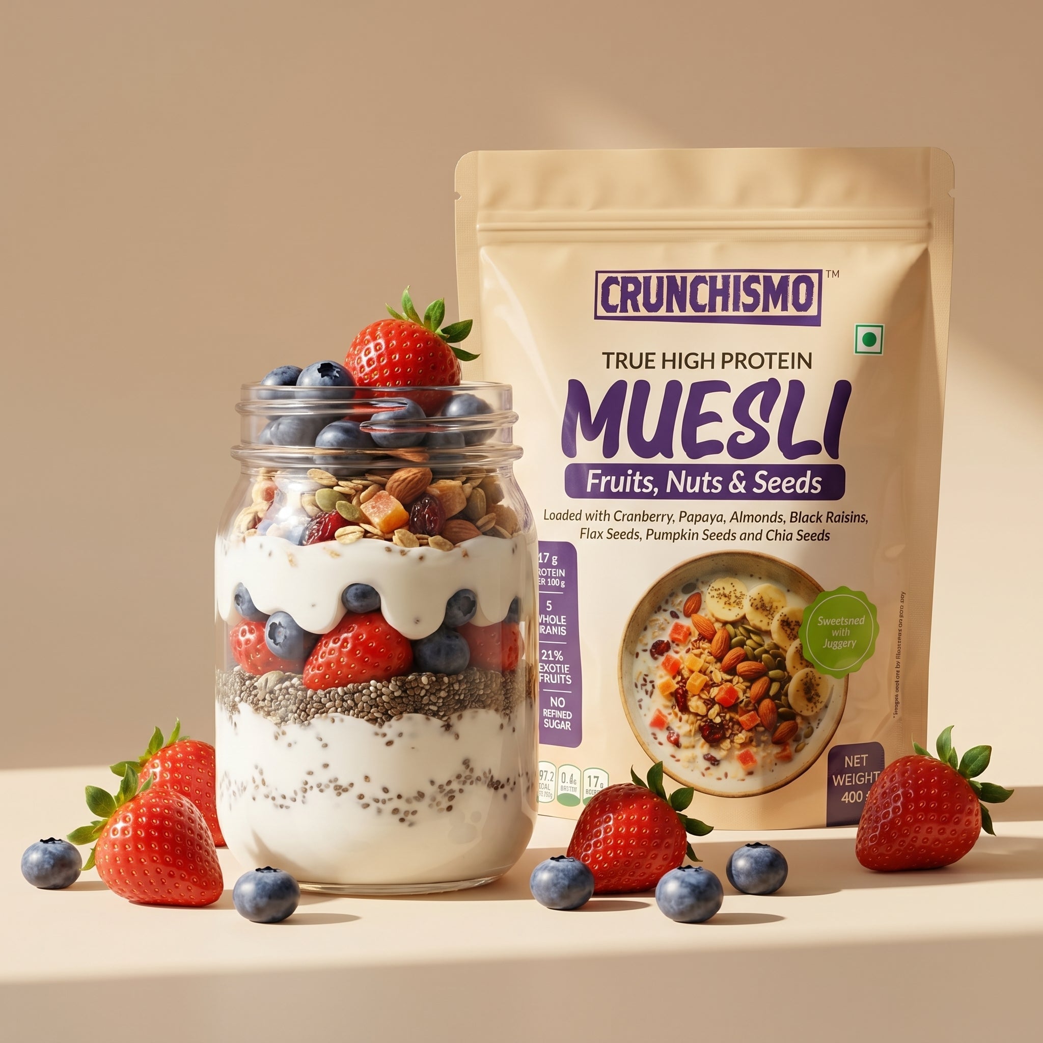 Berry Blast Overnight Protein Jar