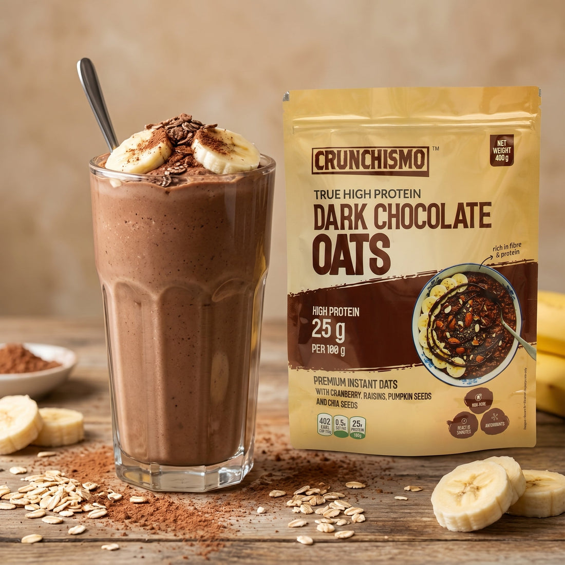 Dark Chocolate Banana Breakfast Smoothie