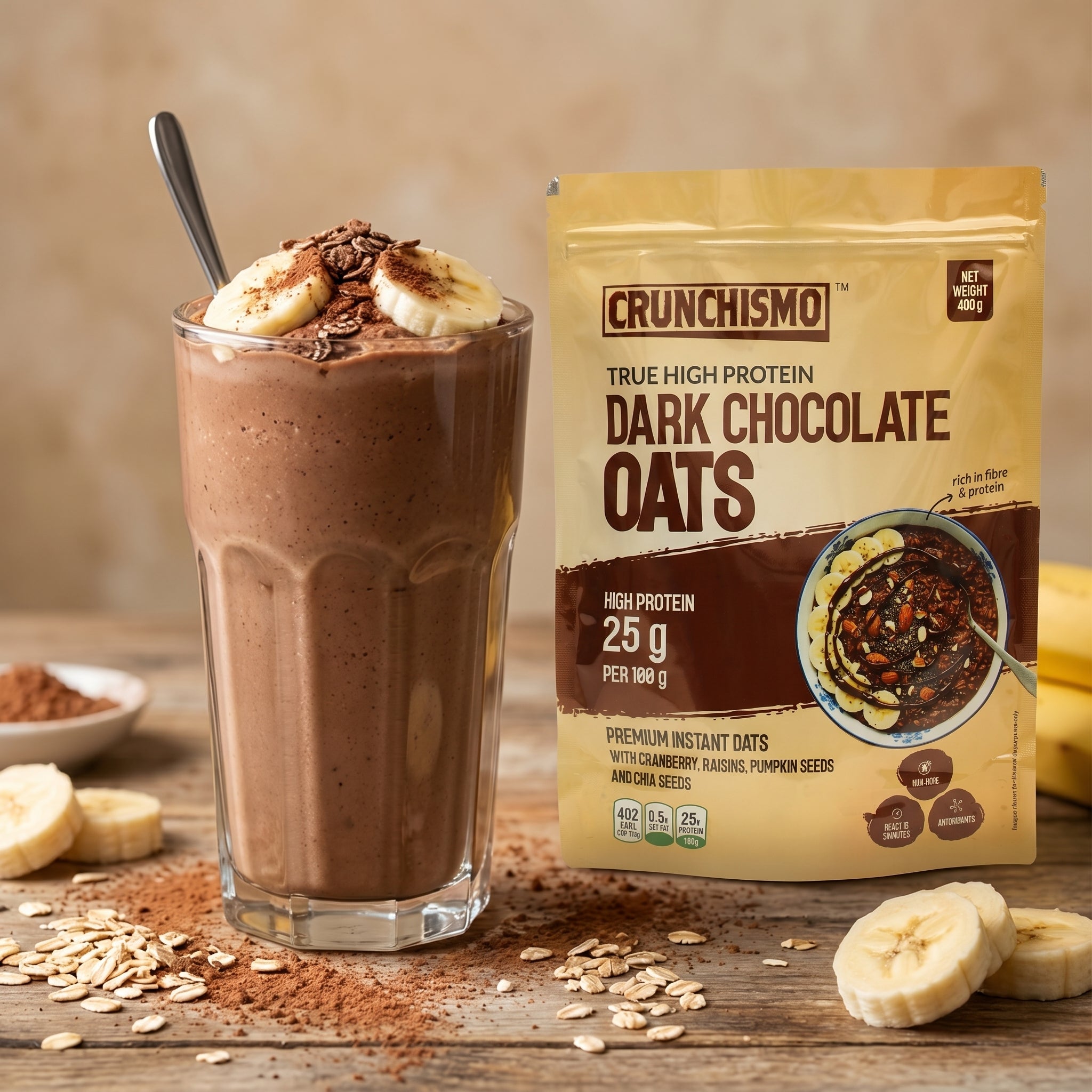 Dark Chocolate Banana Breakfast Smoothie