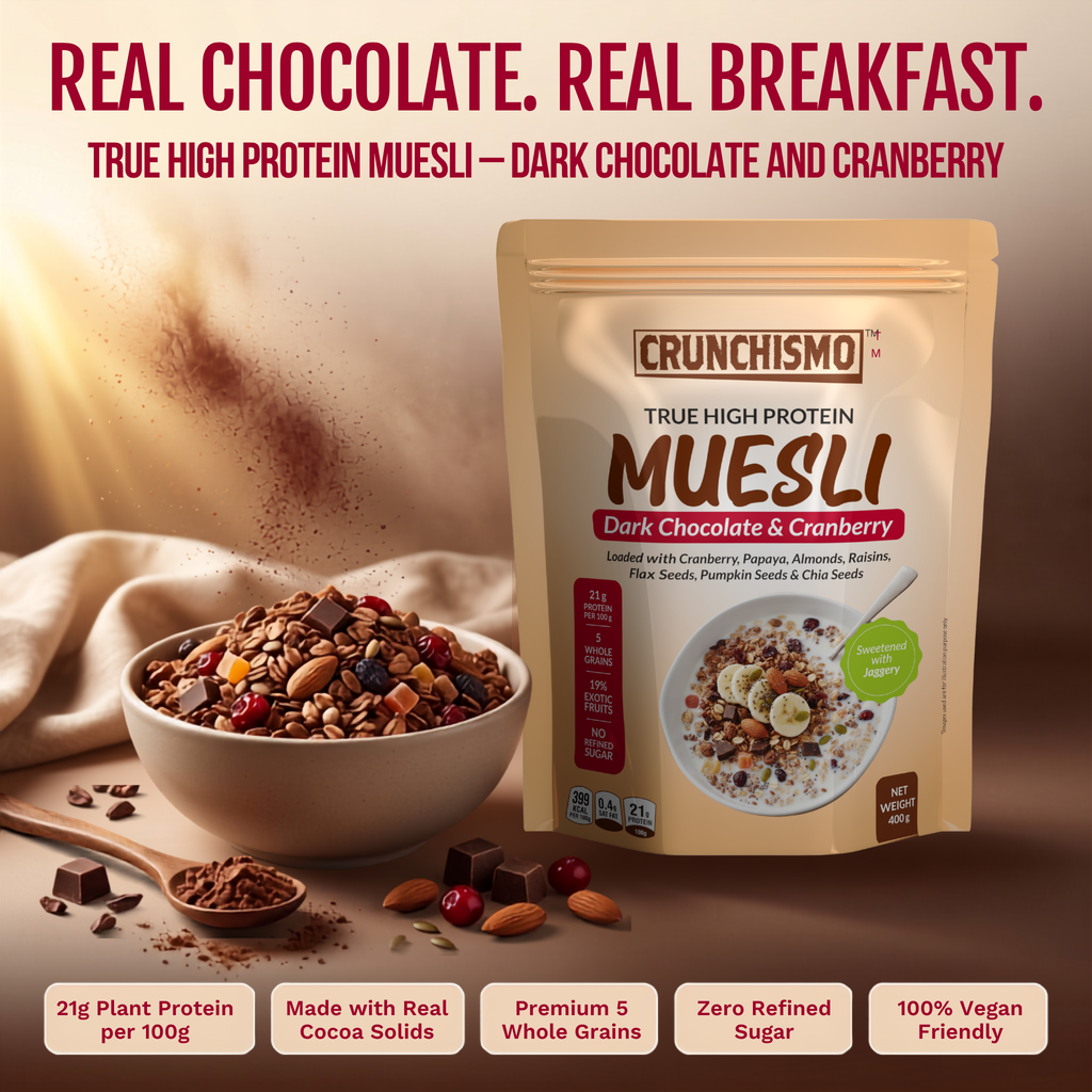 True High Protein Muesli – Dark Chocolate & Cranberry (400g x 2)