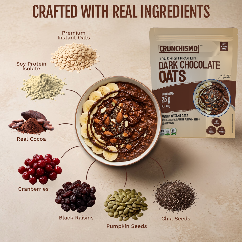 True High Protein Dark Chocolate Oats (400g x 2)
