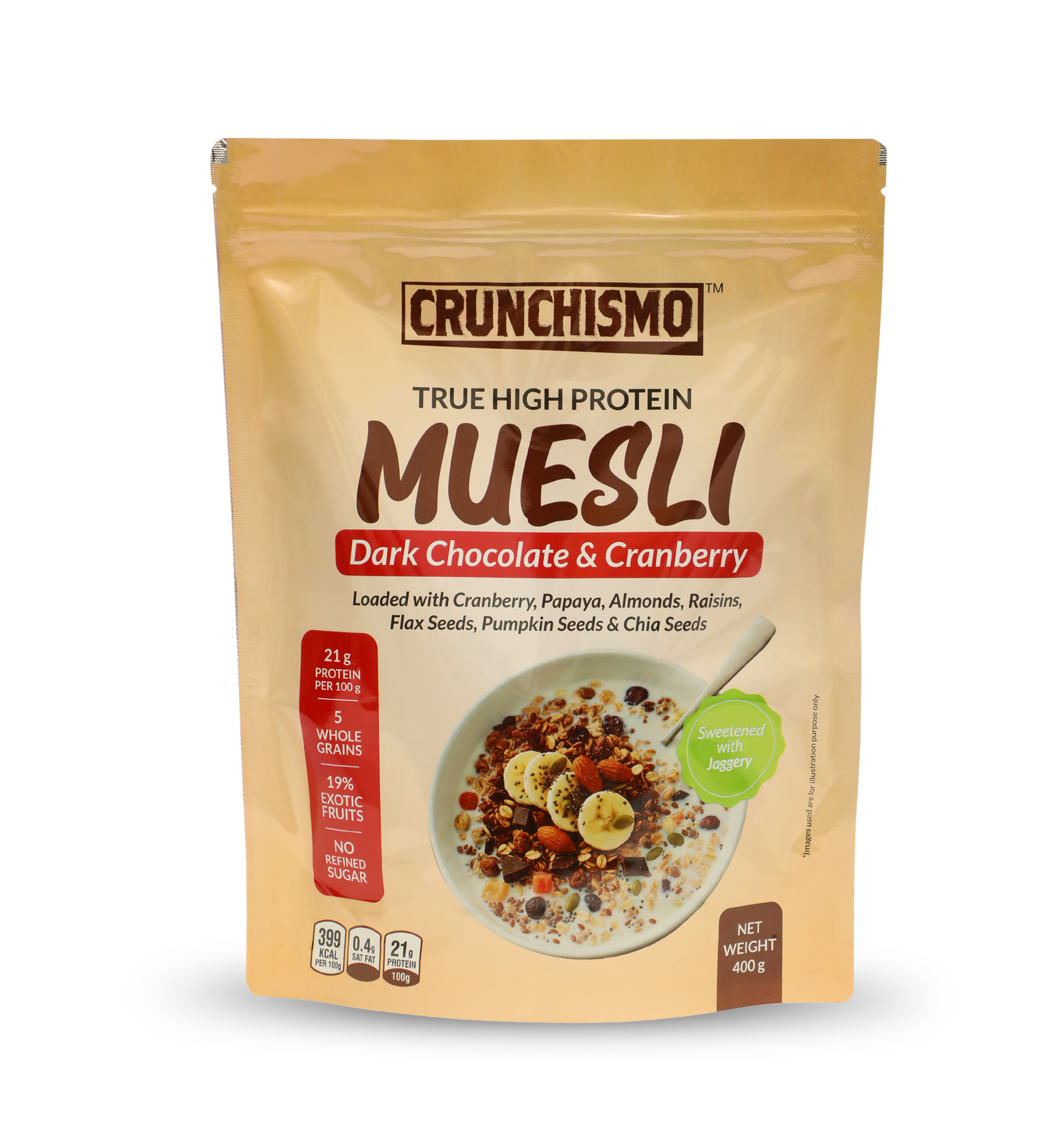 True High Protein Muesli Dark Chocolate & Cranberry