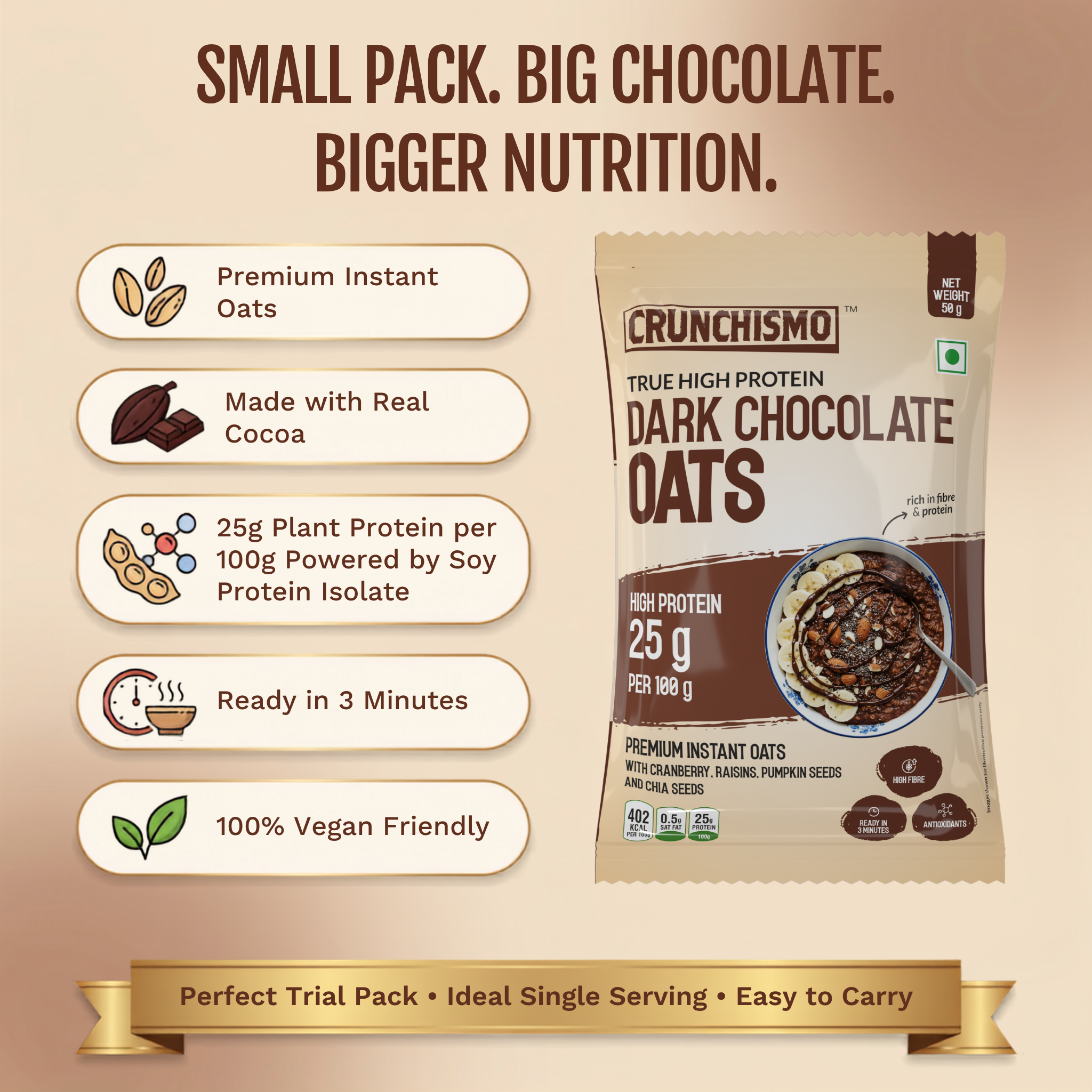 True High Protein Signature Crunch & Cocoa Packs (50g x 14)