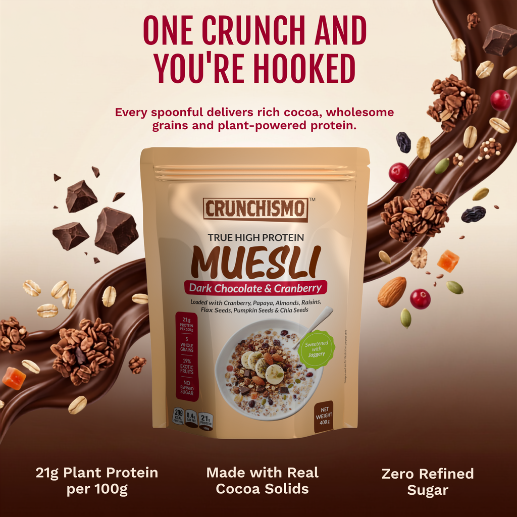 True High Protein Muesli – Dark Chocolate & Cranberry (400g x 2)