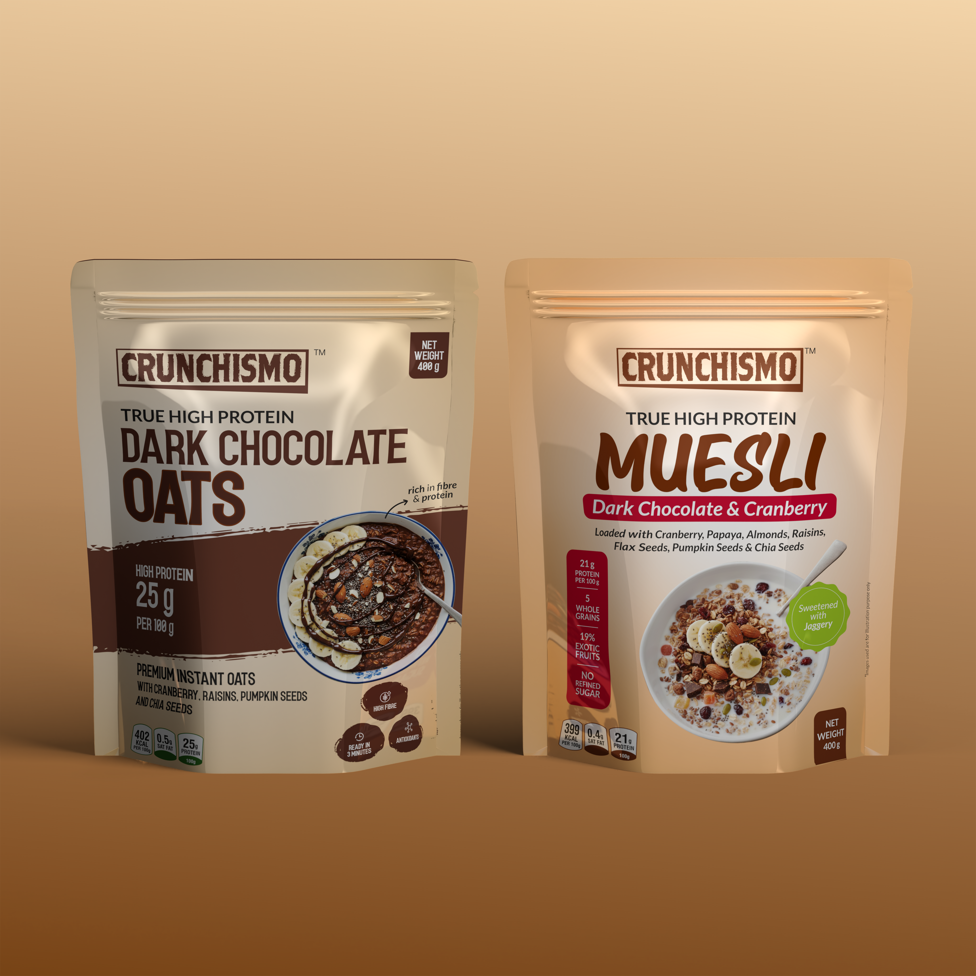 True High Protein Ultimate Chocolate Breakfast Combo (400 x 2)