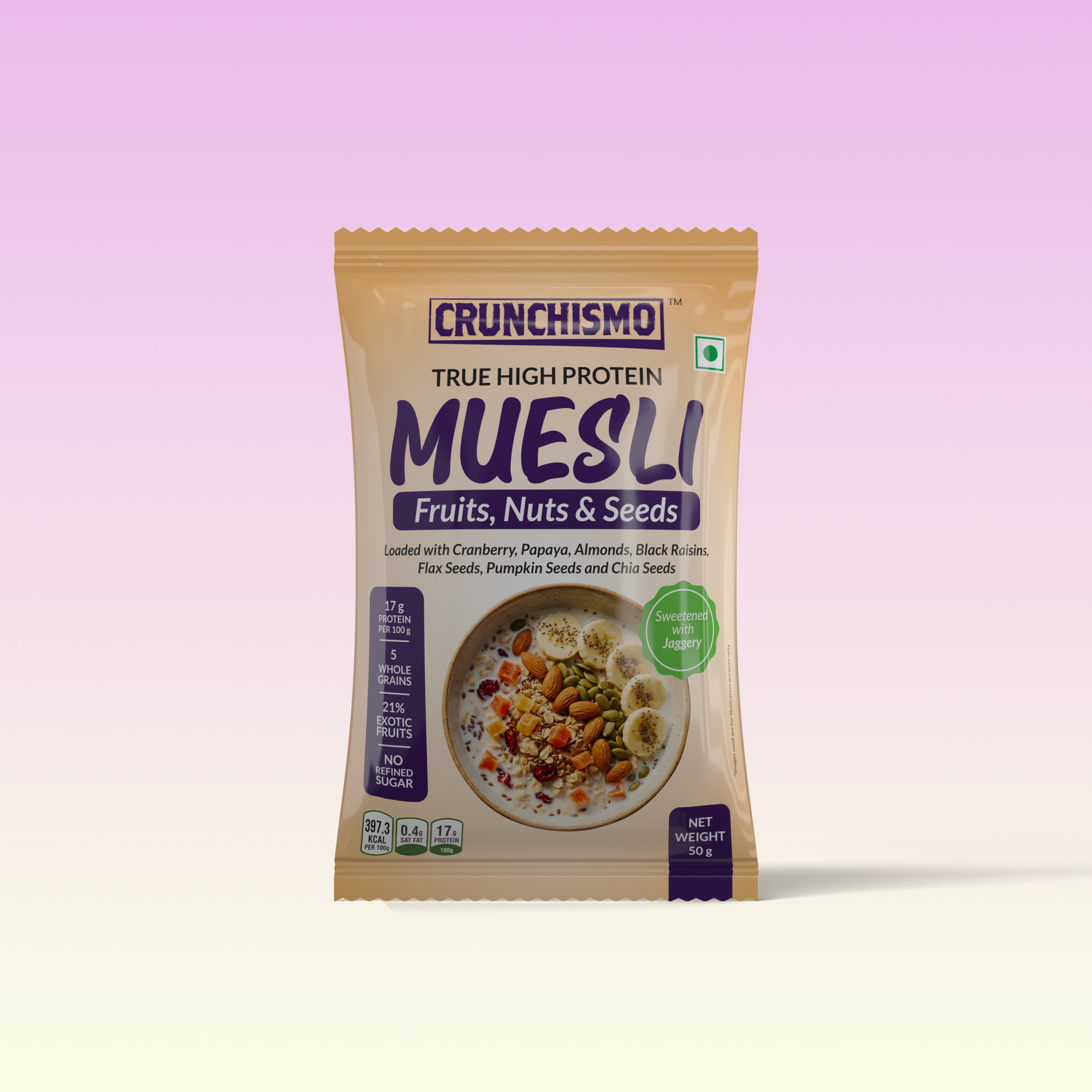 True High Protein Muesli – Fruit, Nuts & Seeds (50g x 30)
