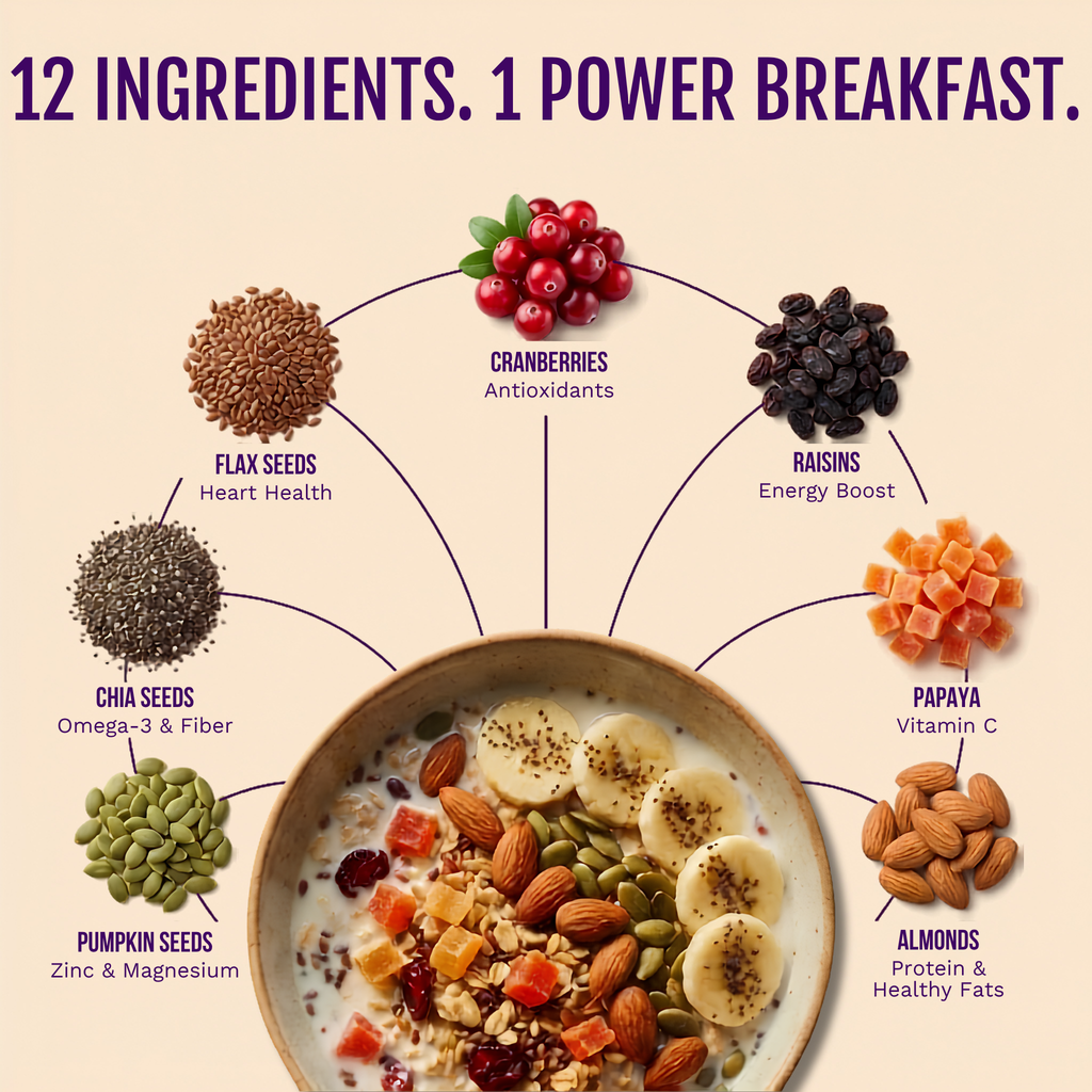 True High Protein Muesli – Fruit, Nuts & Seeds (400g x 2)