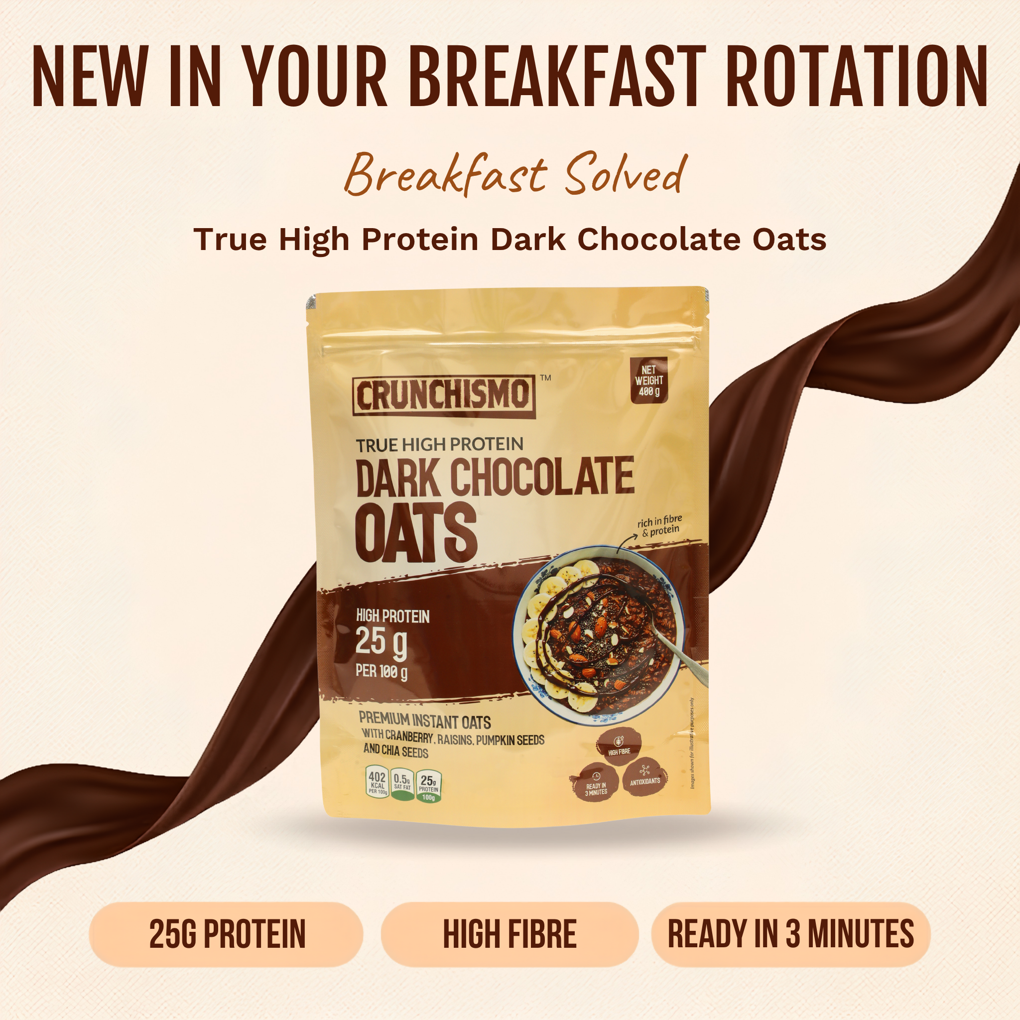 Dark Chocolate Oats (400g)