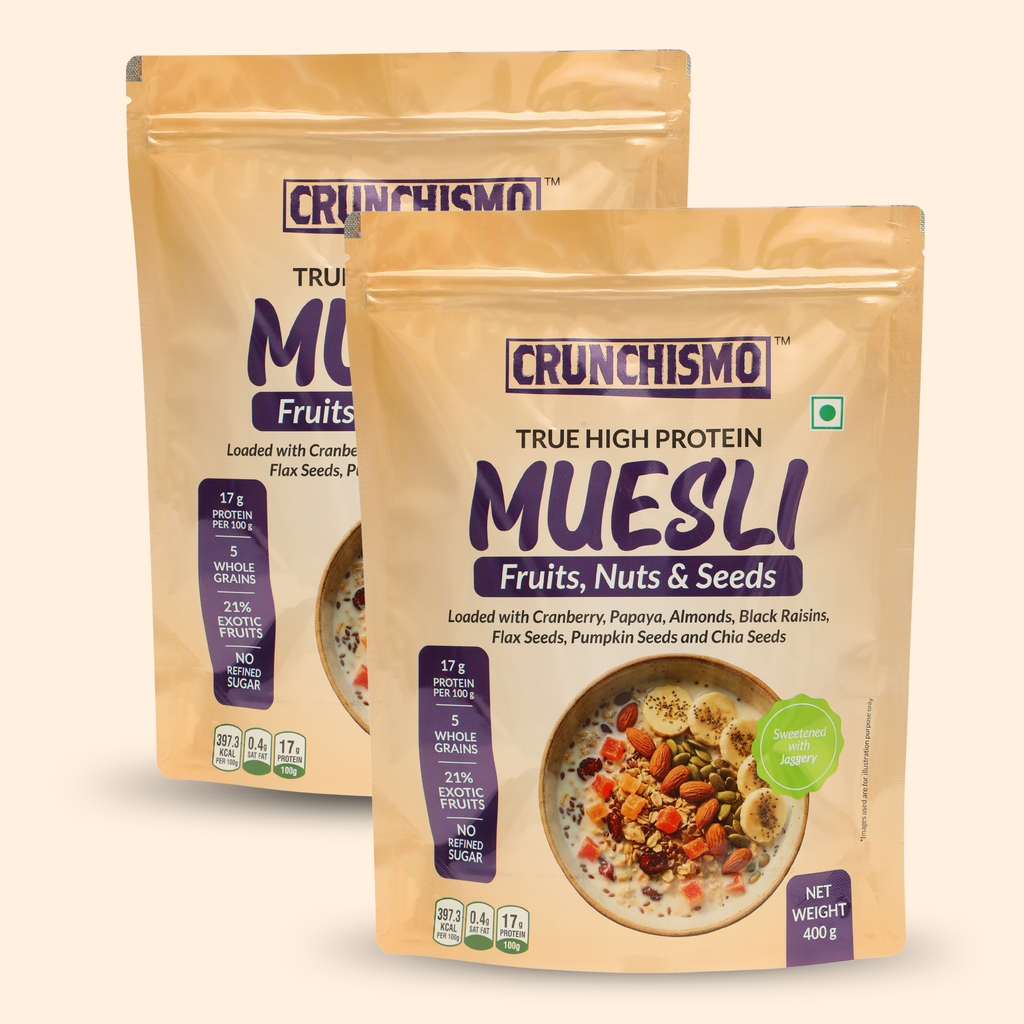 True High Protein Muesli – Fruit, Nuts & Seeds (400g x 2)