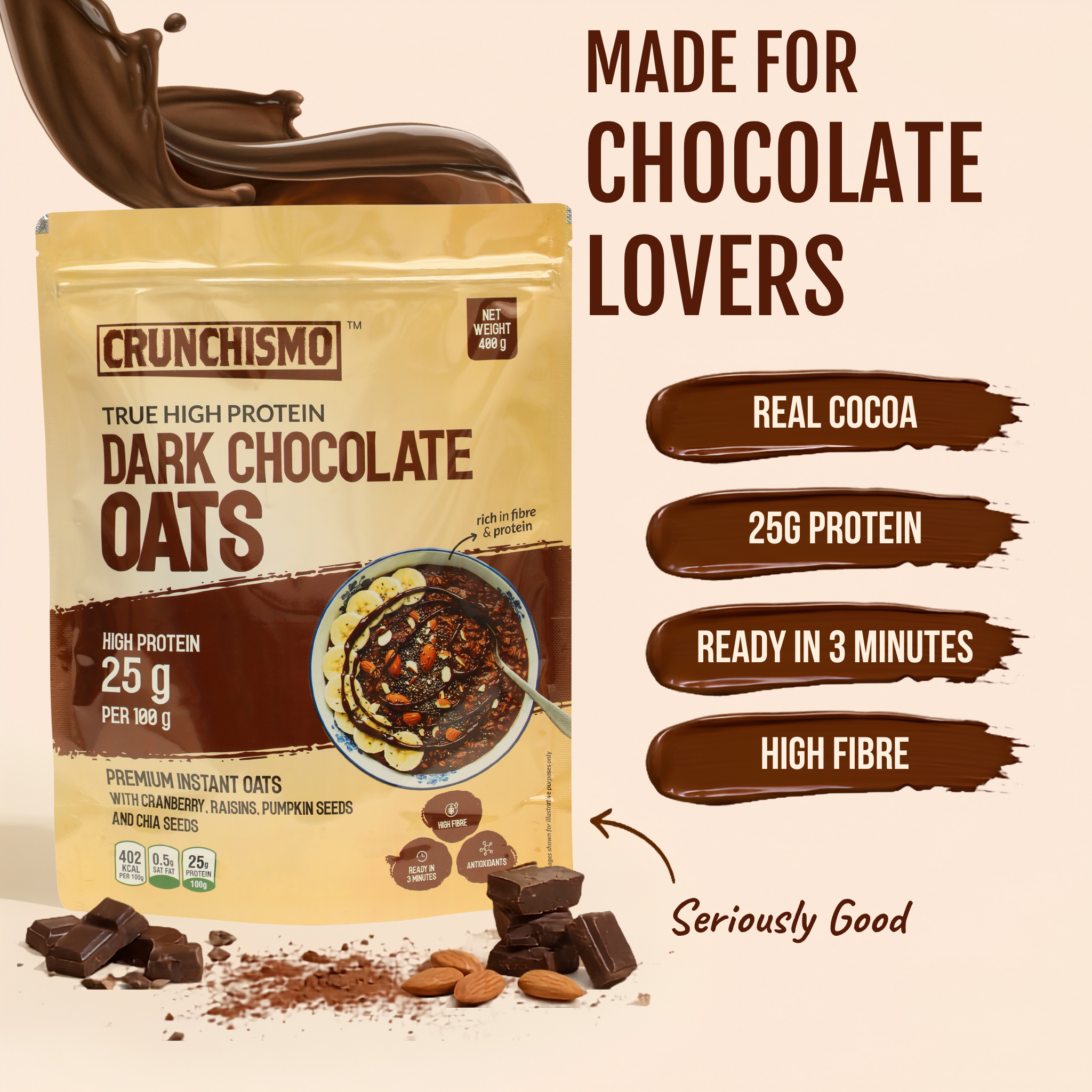 Dark Chocolate Oats (400g)