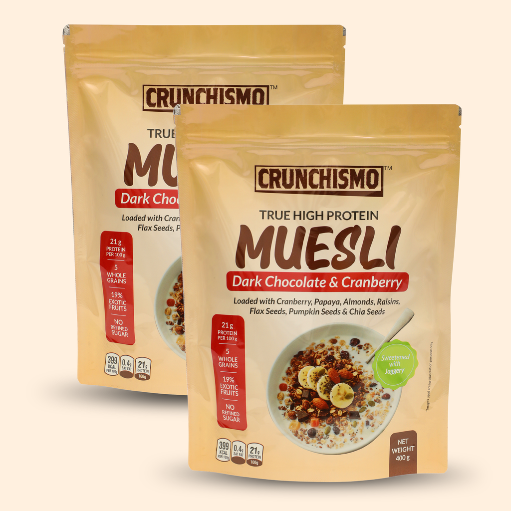 True High Protein Muesli – Dark Chocolate & Cranberry (400g x 2)